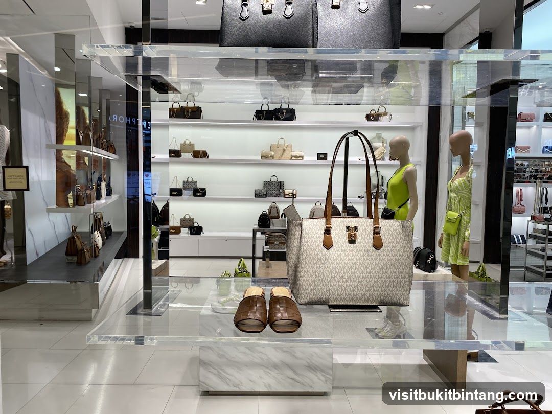Store Display of Handbags and Accessories