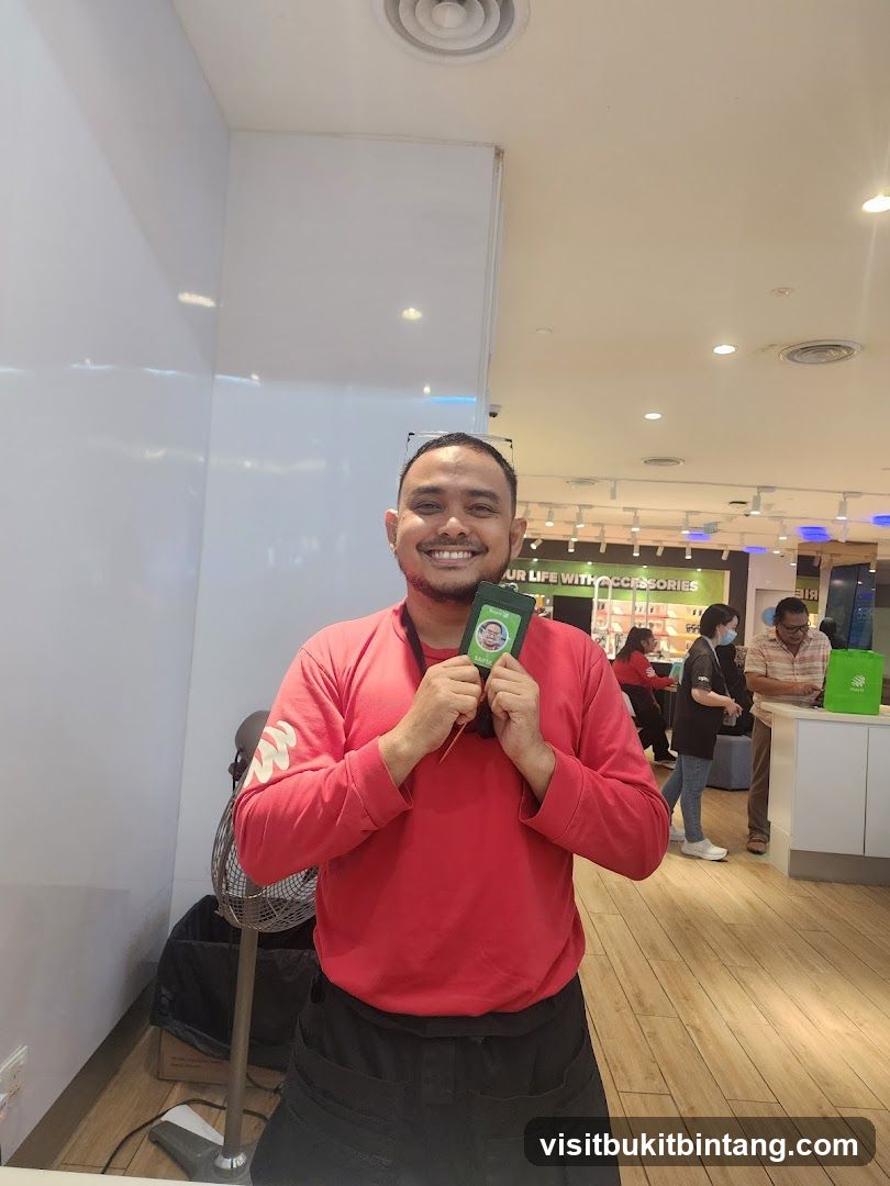 Man holding a small pouch