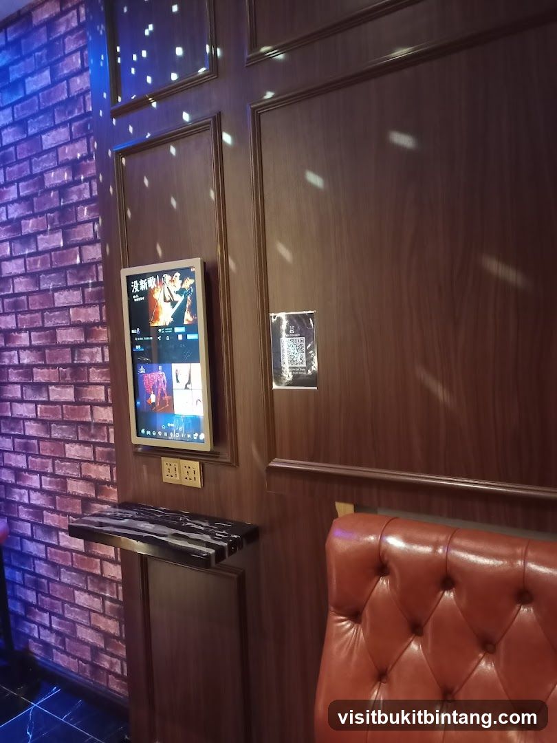 Karaoke Screen and Seating
