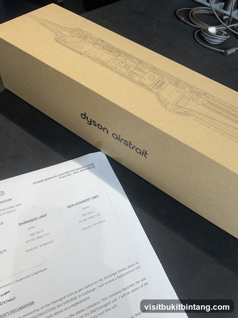 Dyson Airstrait Box and Exchange Form