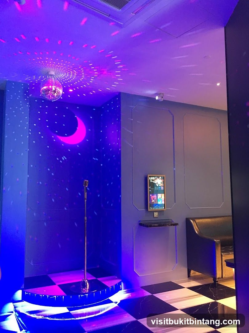 Karaoke Stage with Disco Ball