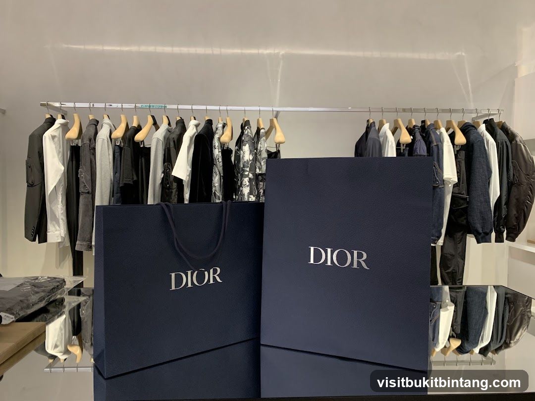Dior Shopping Bags and Clothing Display