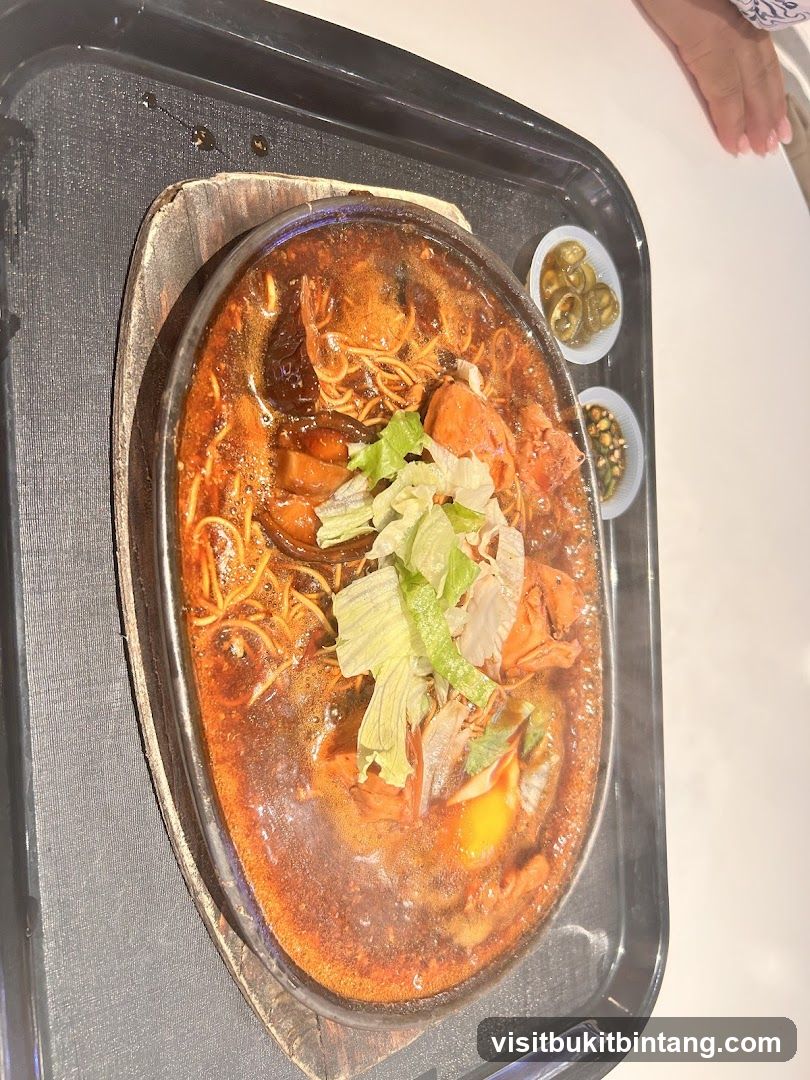 Sizzling Noodle Dish