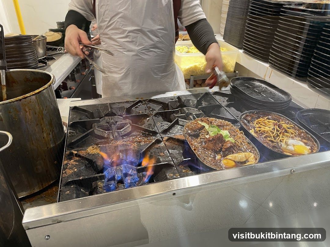 Cooking Noodles and Meat