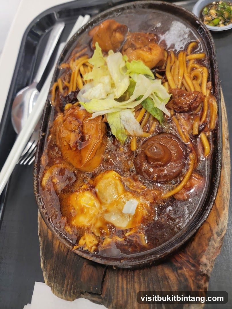 Sizzling Noodle Dish