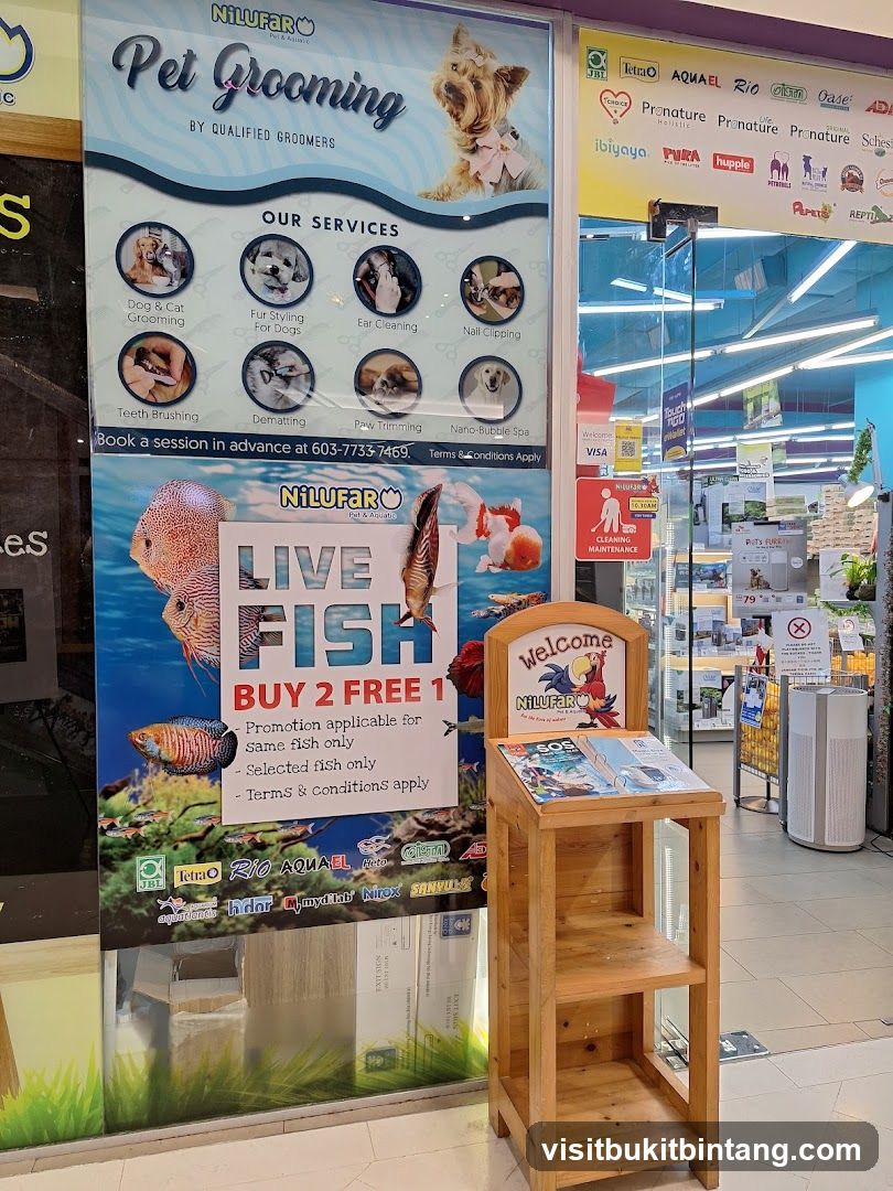 Pet Grooming and Fish Store Advertisement