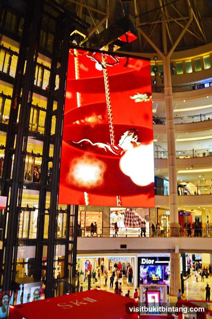 Mall Interior with Digital Display