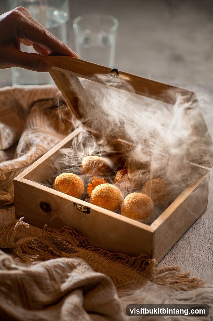 Smoked Desserts in a Wooden Box