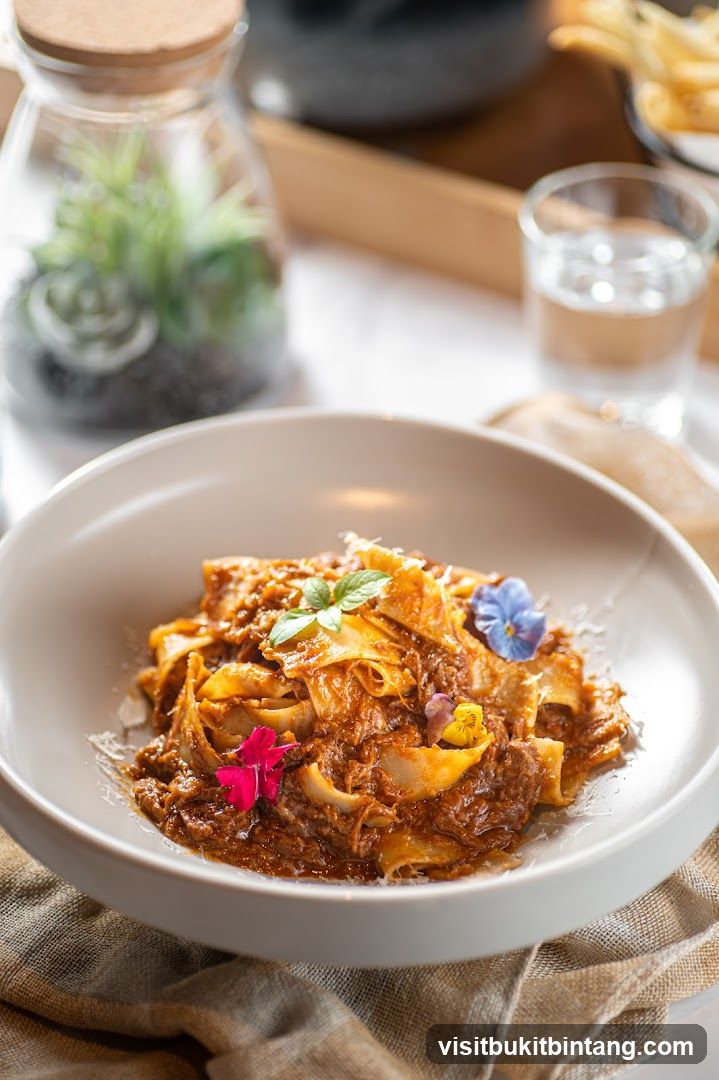 Pasta Dish with Edible Flowers