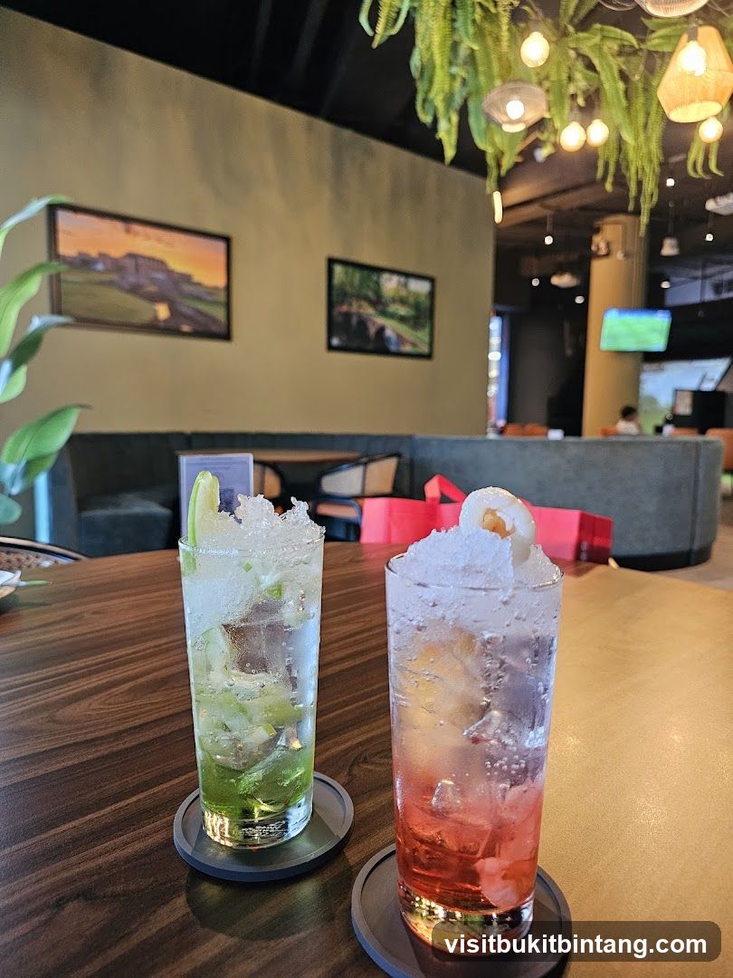 Two refreshing drinks on a table