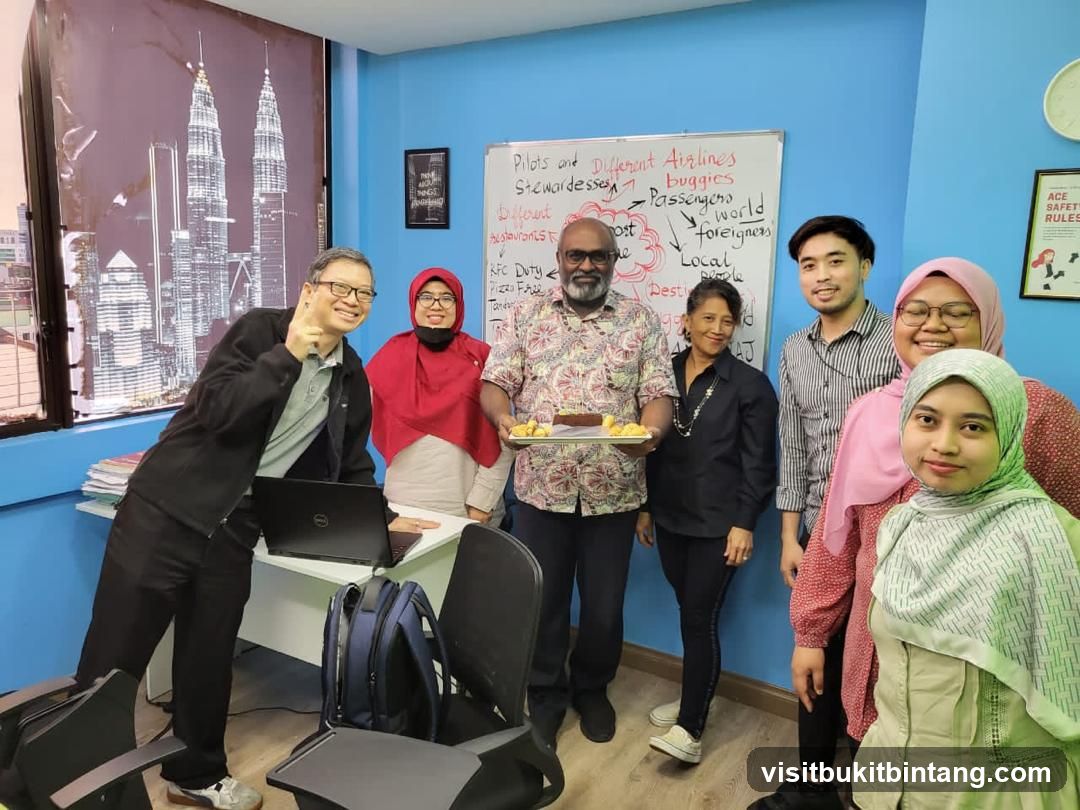 Group photo in classroom or office setting