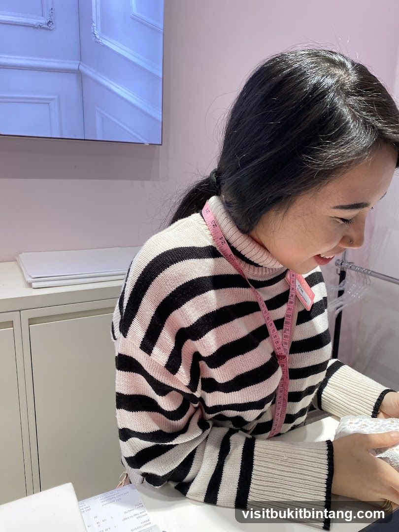 Woman working at a counter