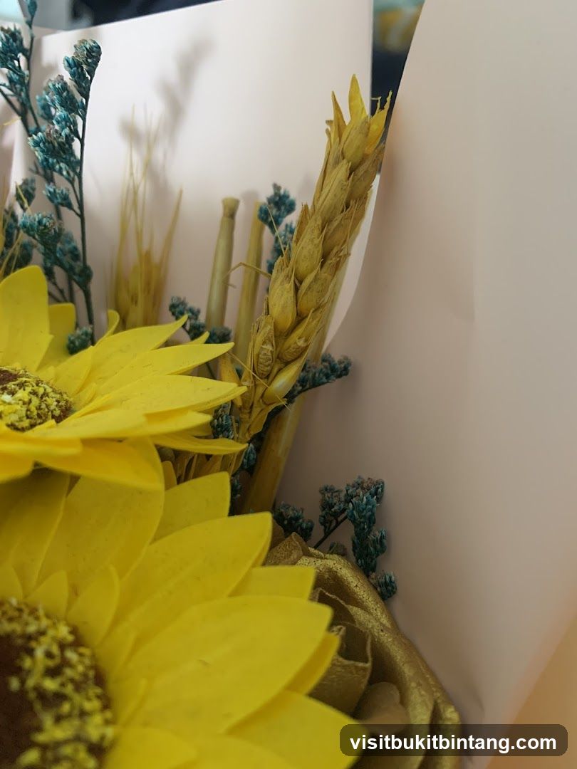 Sunflower and Wheat Arrangement