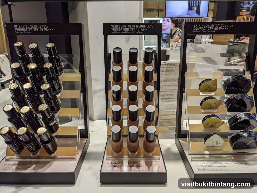 Skincare and Makeup Product Display