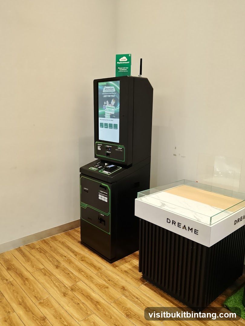 Self-service kiosk and display stand