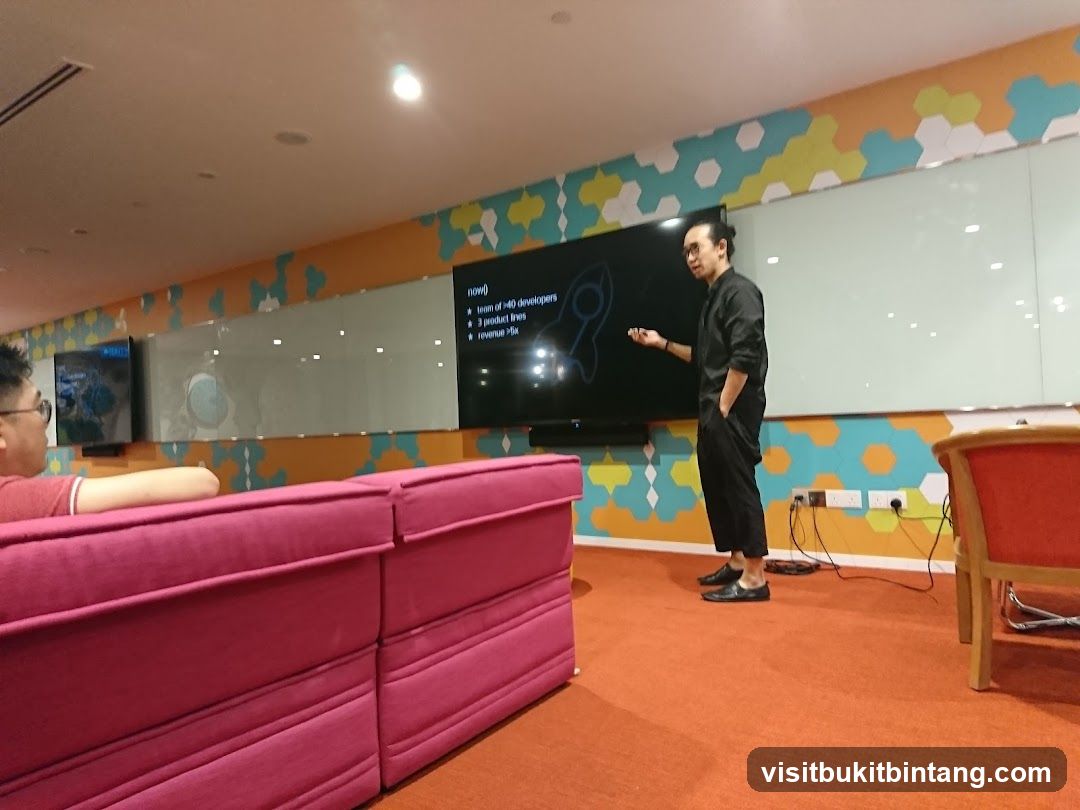 Presentation in a modern office space