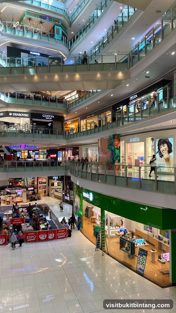 Multi-level shopping mall interior