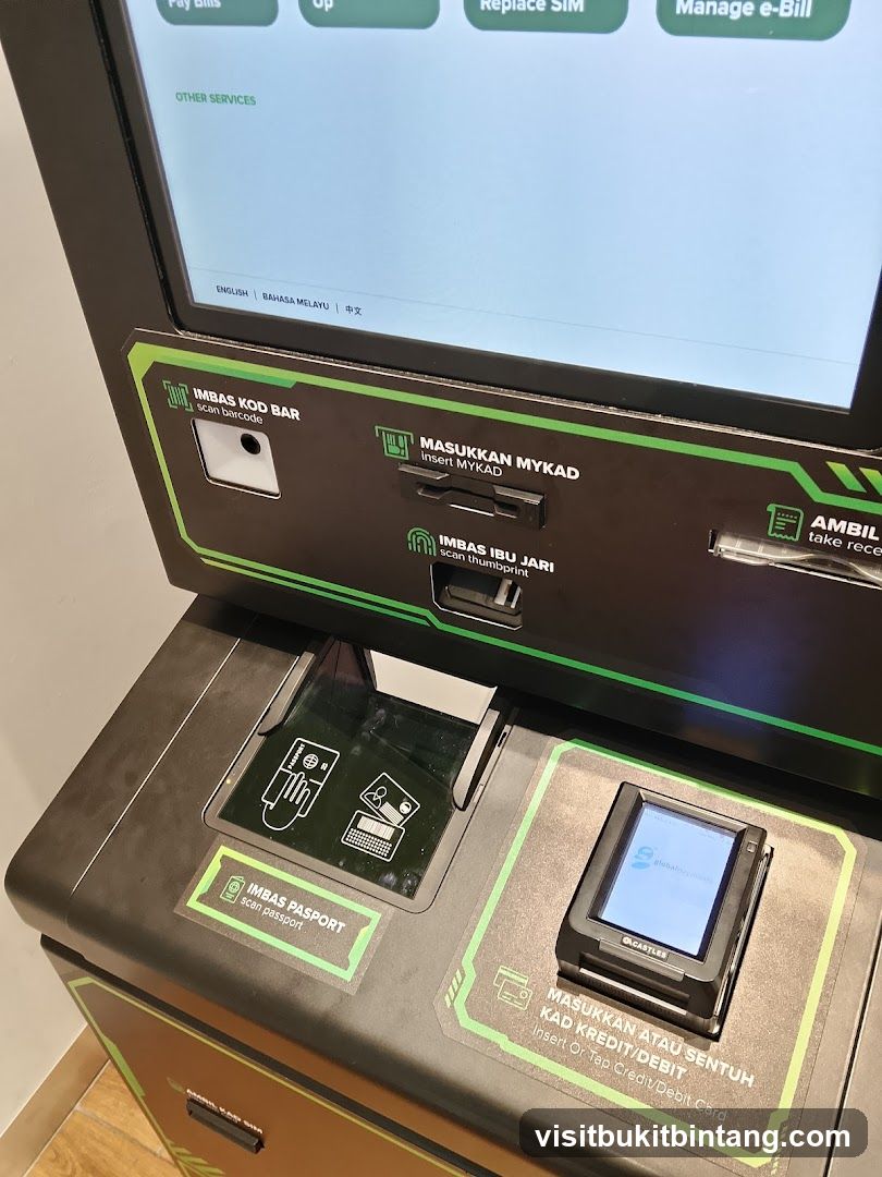 Self-service kiosk interface