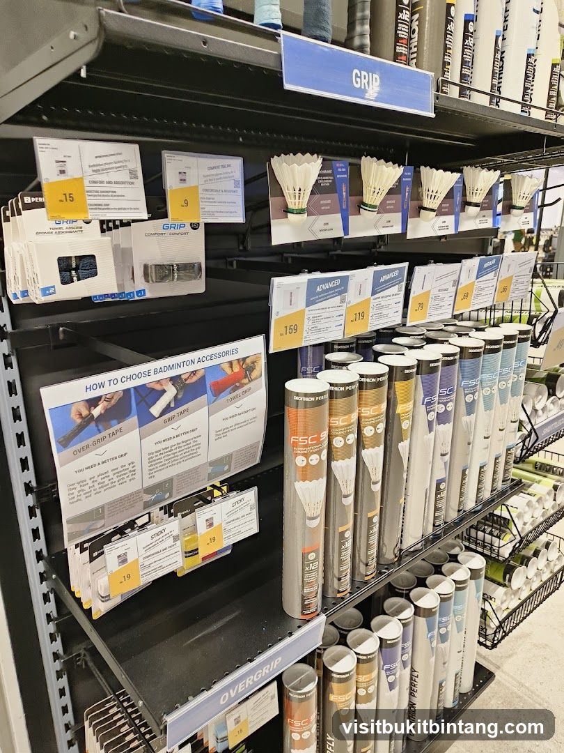 Badminton Accessories Display