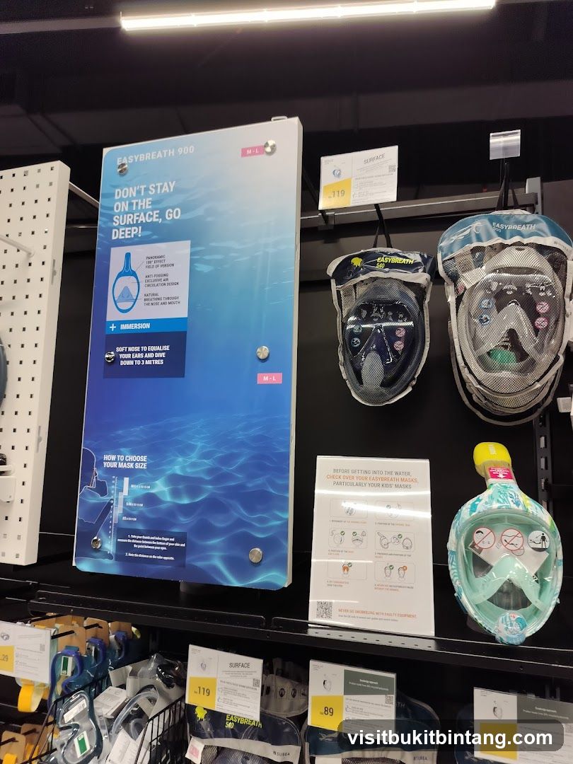 Snorkeling Masks Display