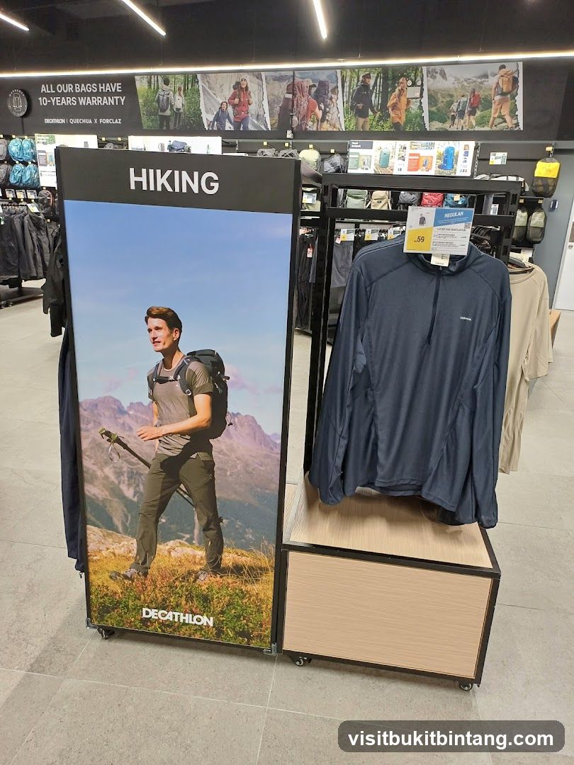Hiking Apparel Display