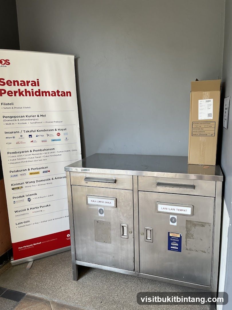 Postal Service Counter and Signage