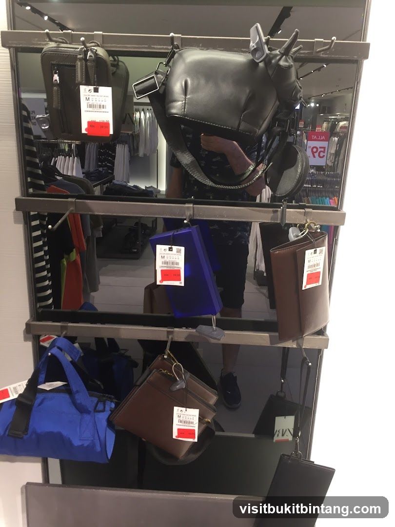 Bags and Wallets Display
