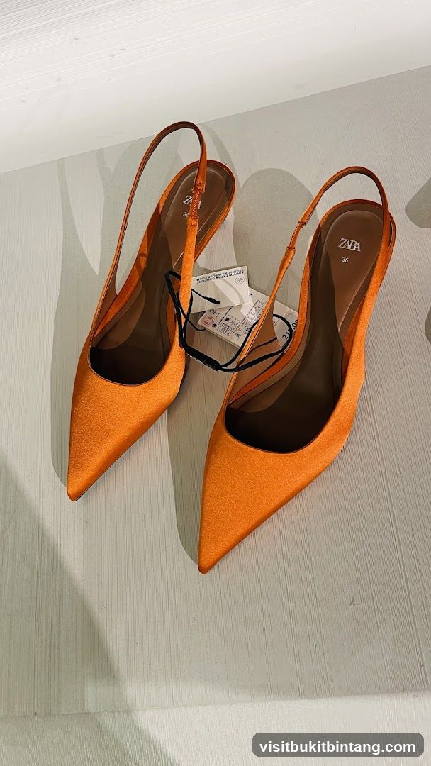 Orange Slingback Heels