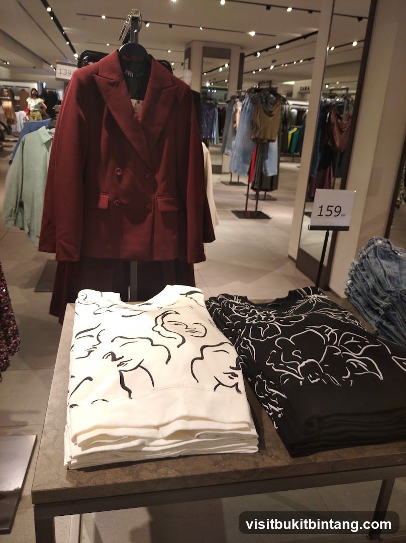 Clothing display in a store