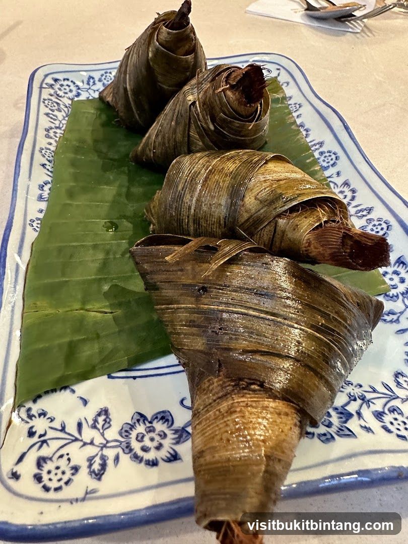 Chicken wrapped in pandan leaves