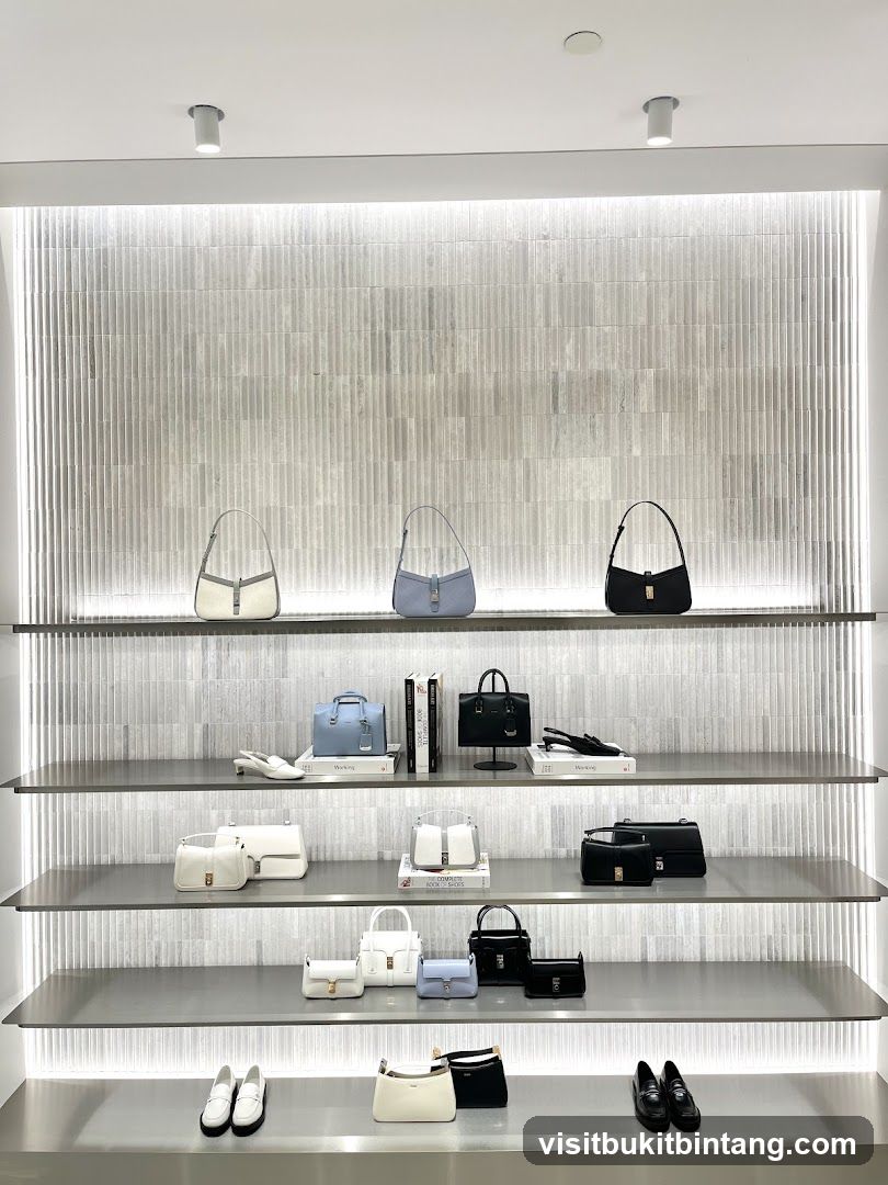 Handbags and Shoes Display