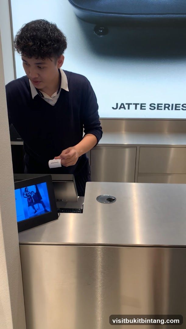Salesperson at Counter