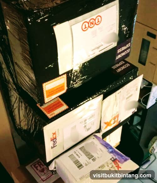 Packages with Shipping Labels