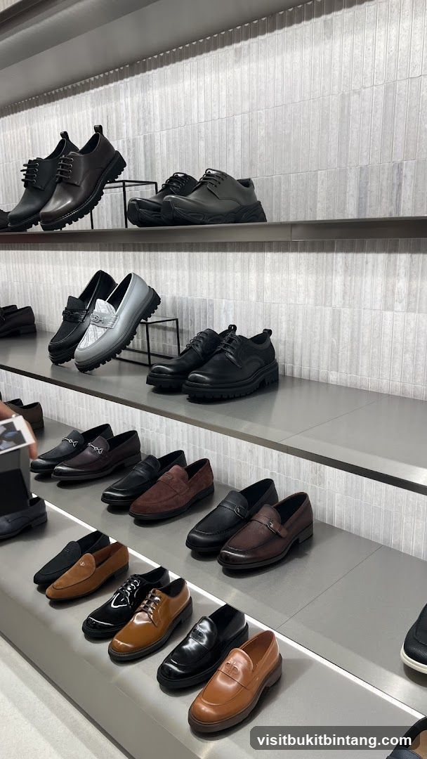 Men's Dress Shoes Display