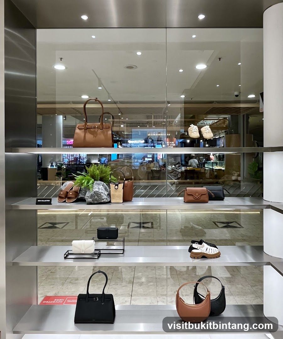 Store Display of Handbags and Shoes
