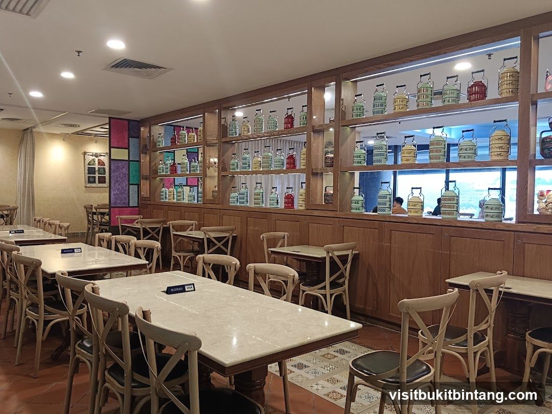 Restaurant Interior with Decorative Tiffin Carriers