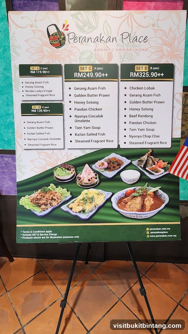 Peranakan Place Menu