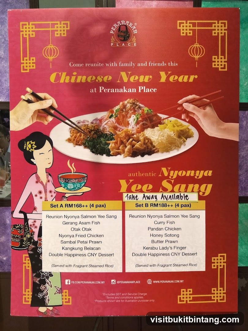 Chinese New Year Yee Sang Menu
