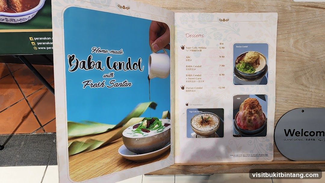 Desserts Menu