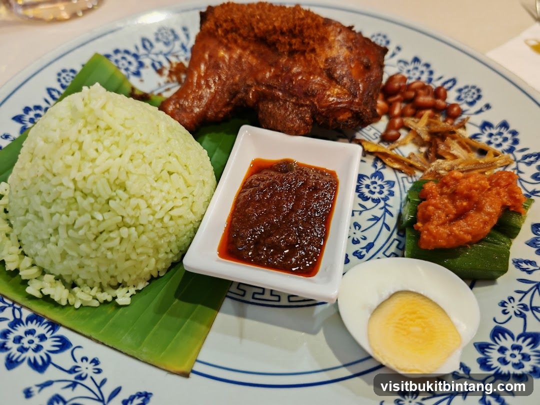 Nasi Lemak with Fried Chicken