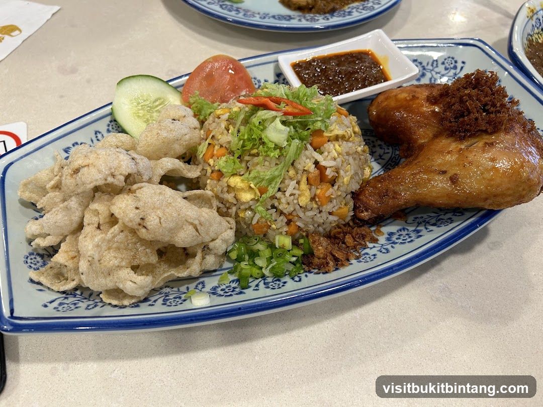 Fried Rice with Chicken Leg