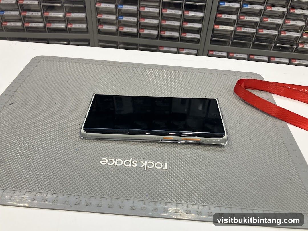 Smartphone on a mat