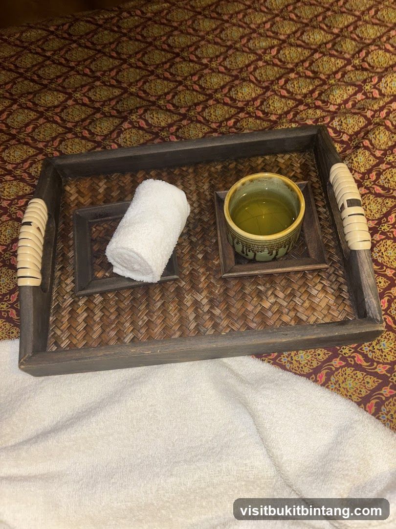 Spa Tray with Tea and Towel