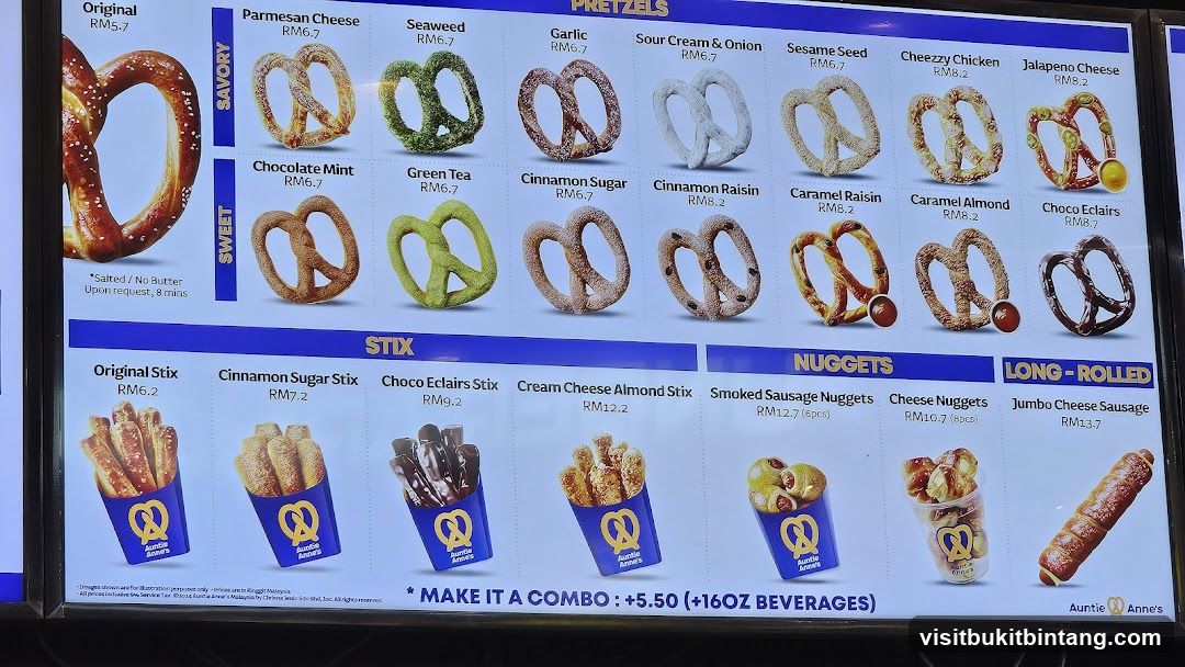 Auntie Anne's Pretzels Menu