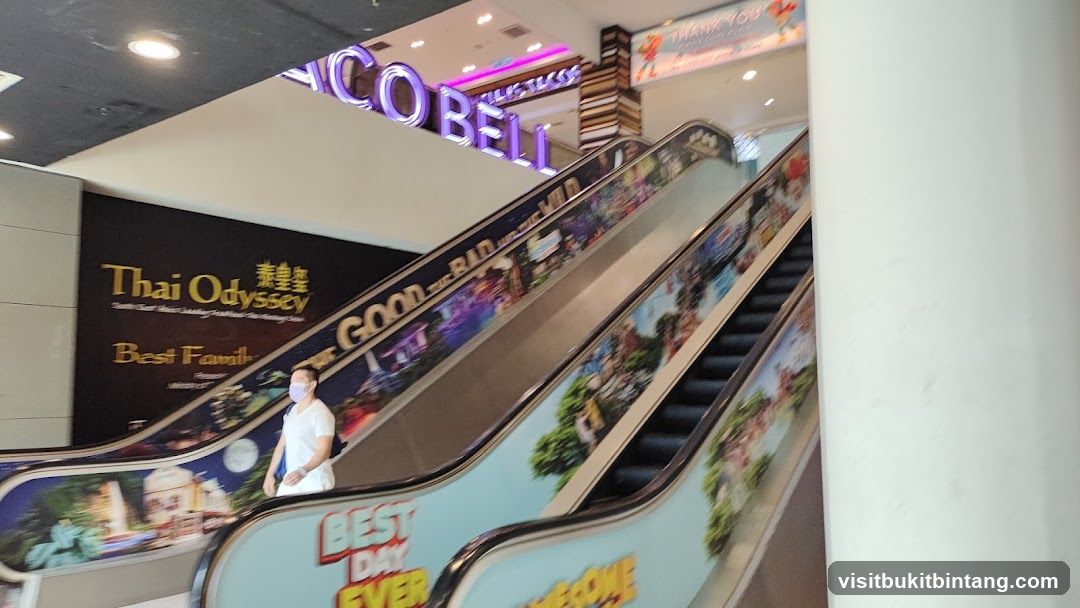 Escalators with advertisements