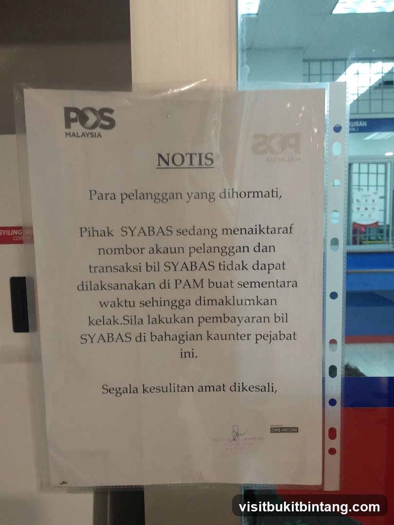 POS Malaysia Notice