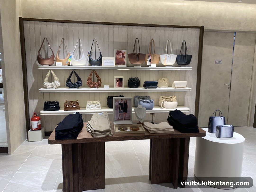 Store Display of Handbags and Apparel