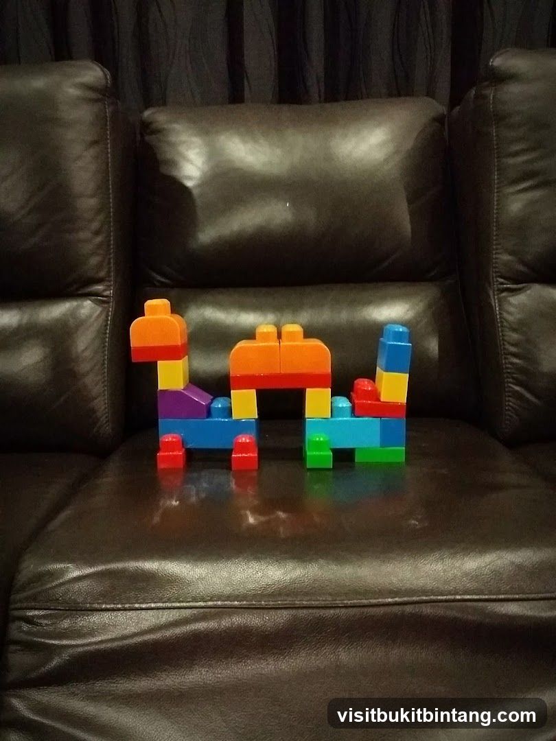 Building Blocks on Couch