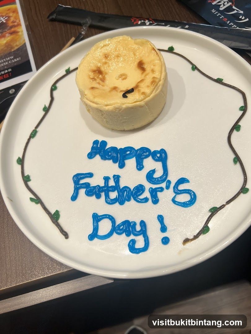 Dessert with Father's Day message