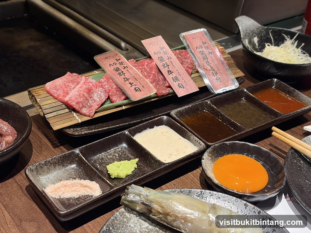 Assortment of Meats and Dipping Sauces
